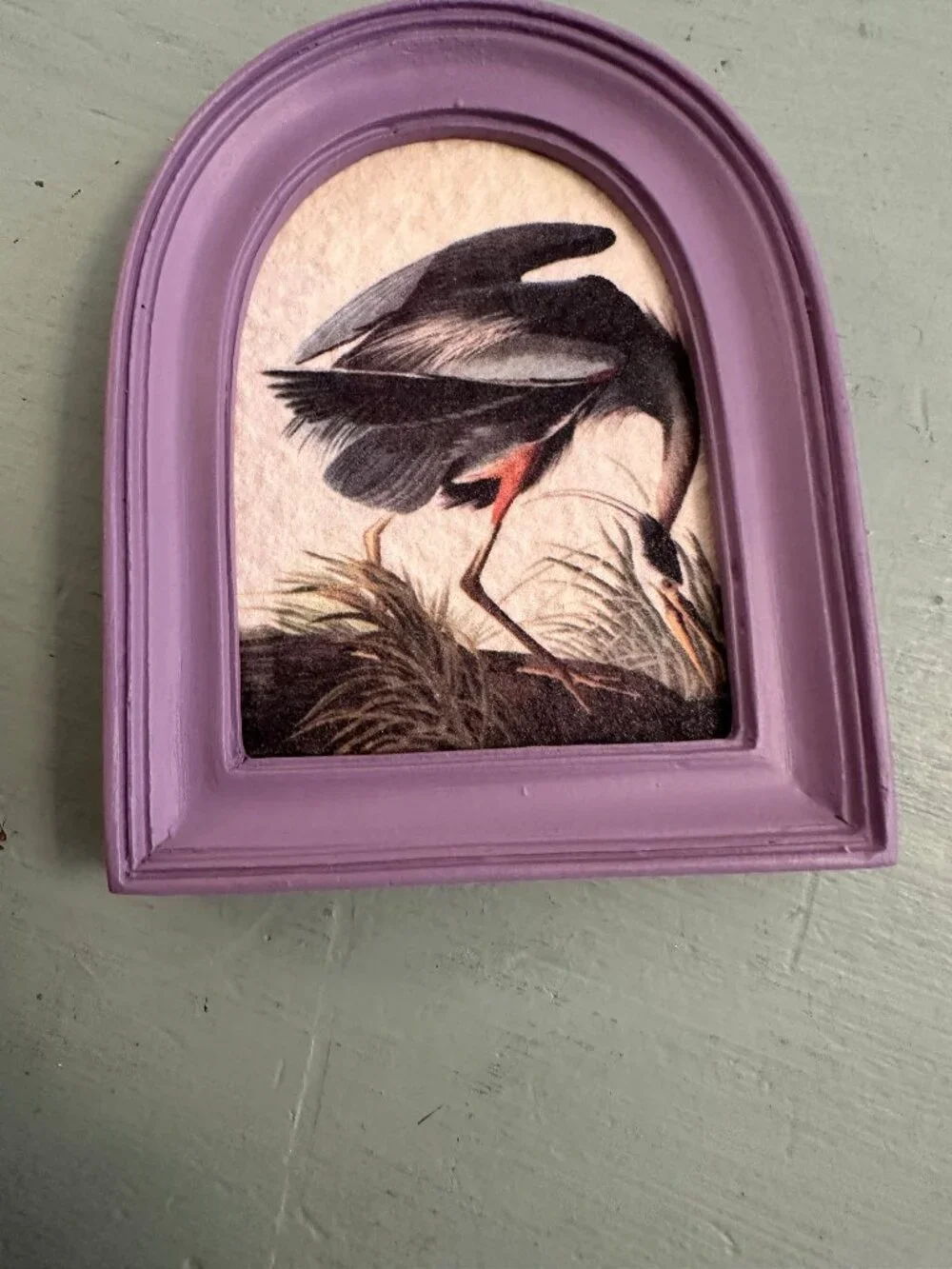 Resin Mini Framed Art Purple Magnet NEW Home Decor Lavender Magnet Refrigerator